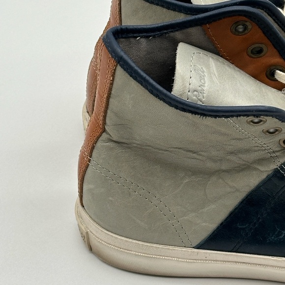 Converse Jack Purcell Johnny Hi-Top Sneakers Men's 9.5/Women's 11 Gray Leather - Picture 7 of 14